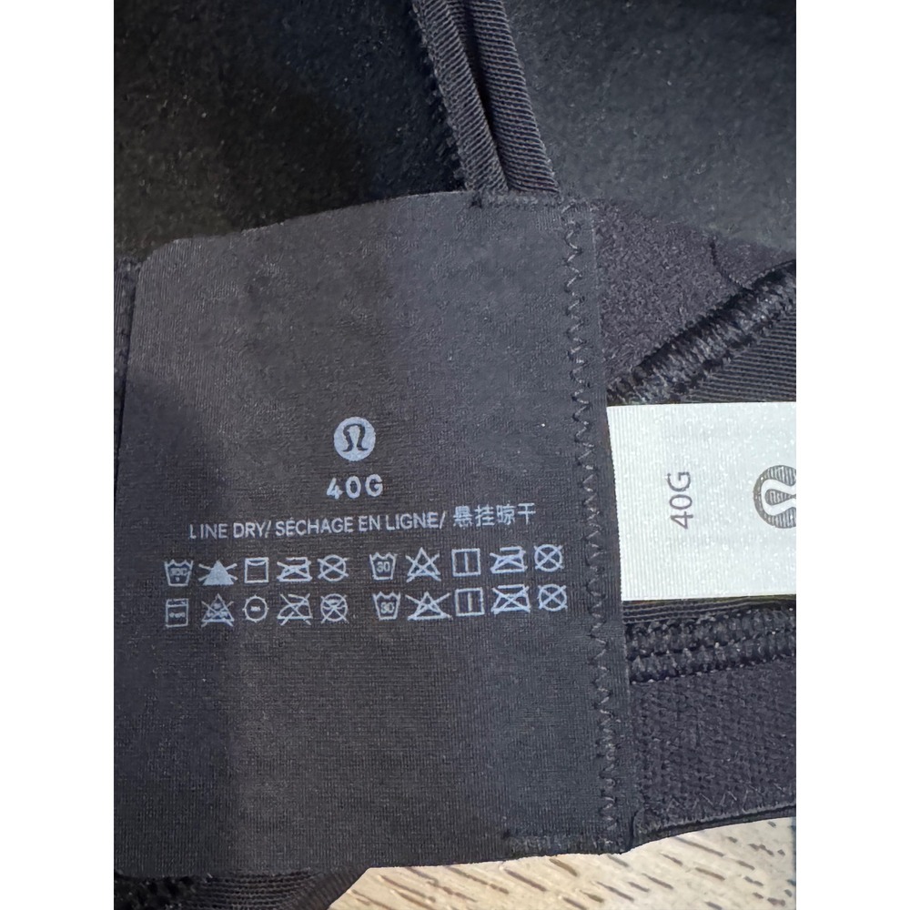 Lululemon Run Times Bra Black High Support Running Sports‎ Bra 40G NEW - Picture 4 of 6